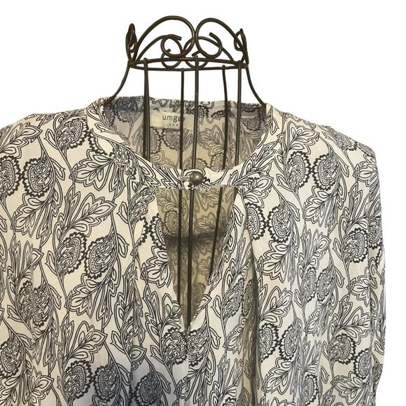 Umgee Navy Floral Boho Tunic Dress Top Size Large Women’s - Picture 5 of 7